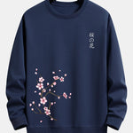 Cherry Blossoms Print Relax Fit Sweatshirt
