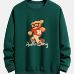 Bear With Glasses Print Relax Fit Sweatshirt