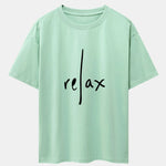 Relax Print Drop Shoulder Oversize T-Shirt