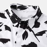 Floral Print Button Up Shirt & Swim Shorts