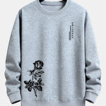 Rose Print Relax Fit Sweatshirt