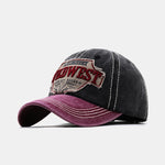 Wild West Embroidery Washed Distressed Baseball Cap