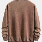 Relax Fit Washed Distressed Sweatshirt
