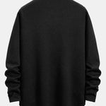 Long Sleeve Stripe Jacquard Arc Hem T-Shirt