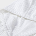 Long Sleeve Waffle Hooded Arc Hem T-Shirt & Waffle Drawstring Shorts