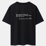 Slogan Back Print Drop Shoulder Oversize T-Shirt