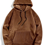 Relax Fit Teddy Fleece Hoodie With Ears