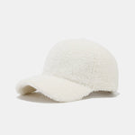 Solid Color Plush Warm Baseball Cap