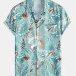 Tropical Print Button Up Shirt