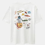 Galaxy Astronaut Print Drop Shoulder Oversize T-Shirt
