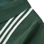 Striped Frame Short Sleeve Sweater Polo