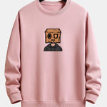 Cardboard Boy Print Relax Fit Sweatshirt