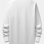 Long Sleeve Muscle Fit Ribbed Arc Hem T-Shirt