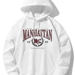Manhattan Varsity Print Cotton Blend Hoodie