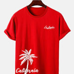 California Palm Tree Print T-Shirt