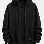 Relax Fit Geometric Jacquard Hoodie