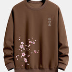 Cherry Blossoms Print Relax Fit Sweatshirt