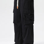 Elastic Drawstring Cuff Parachute Cargo Pants