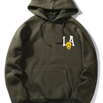 LA Smiley Print Hoodie