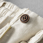 Straight Leg Linen Cotton Blend Pants
