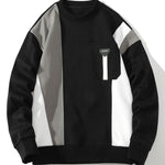 Color Block Sweatshirt With Pocket