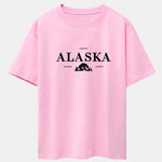 Alaska Slogan Print Drop Shoulder Oversize T-Shirt