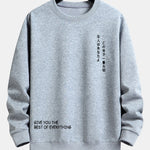 Japanese Slogan Print Relax Fit Sweatshirt
