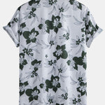 Floral Print Button Up Shirt & Swim Short