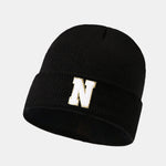 1pc Letter A-Z Warm Knit Beanie Hat
