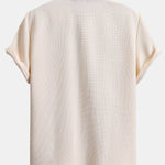 Waffle Polo Collar Shirt