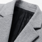 Single Breasted Notch Lapel Woolen Overcoat