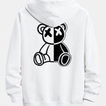 Bear Back Print Relax Fit Hoodie