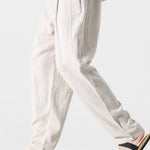Relax Fit Linen And Cotton Blend Harem Pants