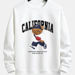California Fashion Bear Print Relax Fit Sweatshirt