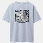 Romantic Doves Back Print Drop Shoulder Oversize T-Shirt