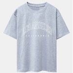 Los Angeles Letter Print Drop Shoulder Oversize T-Shirt