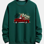 Christmas Truck Print Relax Fit Sweatshirt