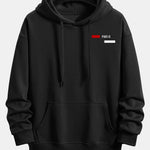 Paris Stripe Print Relax Fit Hoodie