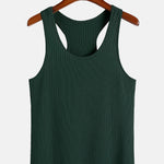 Basic Slim Ribbed Racer Back Tank