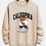 California Fashion Bear Print Relax Fit Sweatshirt
