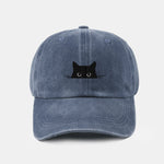 Cat Pattern Casual Washed Cotton Baseball Cap