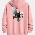 Peace Dove Back Print Relax Fit Hoodie