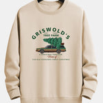 Car Christmas Tree Print Relax Fit Sweatshirt