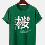 Slogan Cherry Blossom Print T-Shirt