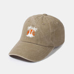 Coconut tree sunset pattern classic retro washed cotton casual baseball cap