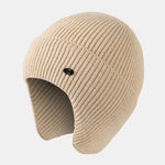 Warm Ear Covers Knit Beanie Hat