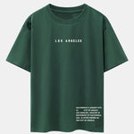 Los Angeles Slogan Print Drop Shoulder Oversize T-Shirt