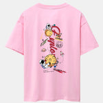 Planet Astronaut Print Drop Shoulder Oversize T-Shirt