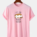 Sleepy Cat Print T-Shirt