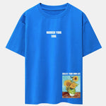 Sunflower Slogan Print Drop Shoulder Oversize T-Shirt